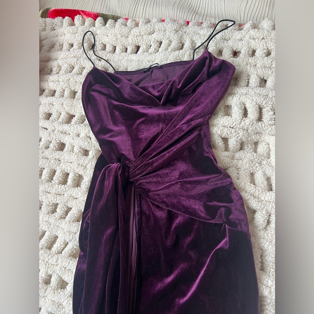 Purple Velvet Dress